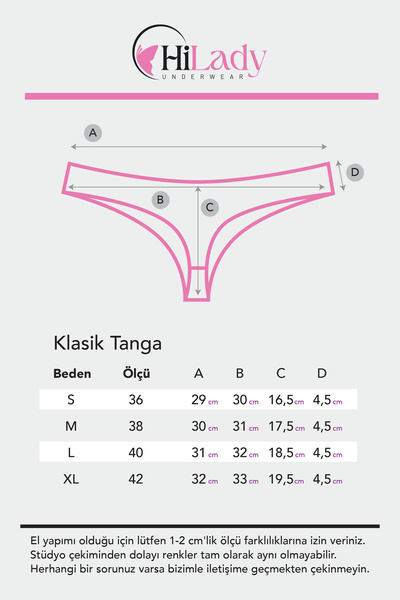 Hilady PACK DE 5 CHILOȚI MOI DESCHI DE BUMBAC TANGA STRING