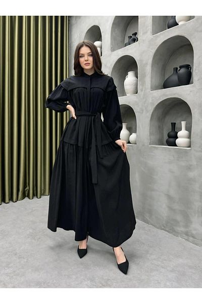 Cardella Καλοκαιρινό Oversize Tncl (THIN JEAN) Υφασμάτινο Φόρεμα Hijab Συμβατό Oversize Φόρεμα