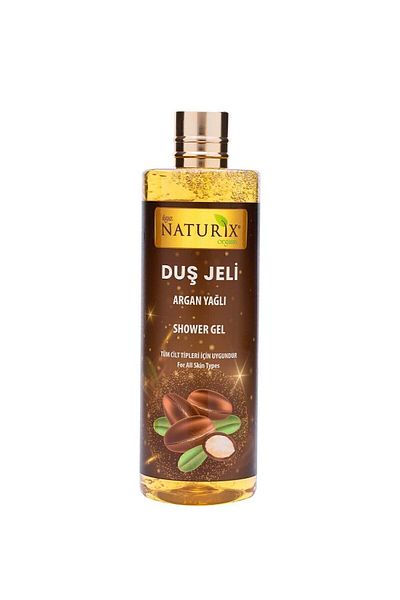Ilgaz Naturix Organix Argan Oil Shower Gel Eco Pack of 2 - Moisturizing and Velvety Skin Care - 400 ml