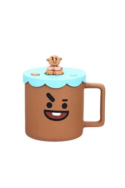 Miniso BT21 Collection Ceramic Cup with Silicone Lid (425mL)(SHOOKY)