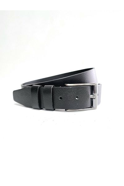 Kemerix 100% Genuine Leather 3.5 cm Black-Hot Brown 2-Piece Belt Set