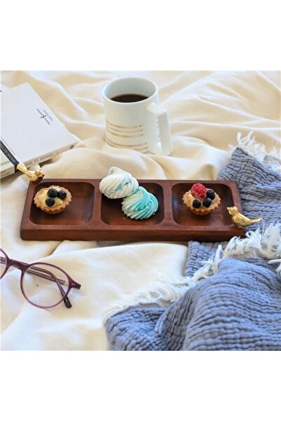 Akayev Wooden 3-Section Gold Bird Presentation Holder