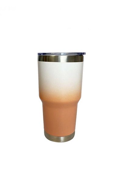 Miniso Gradient Color Steel Car Mug 900ml - Orange