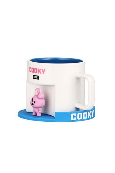 Miniso BT21 Collection Cartoon Ceramic Cup with Coaster (450mL)(COOKY)