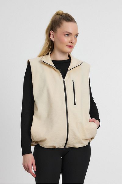 Rays Side Pocket 4523A 0 Sleeve Vest Stone