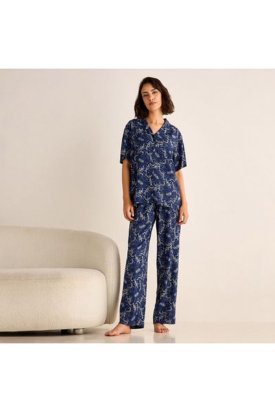 FAV All-Over Floral Print Shirt and Pyjama Set
