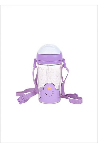 Miniso Adventure Time Bumpy Space Princess Logo Water Bottle with Straw 400ml - ADVENTURE TIME