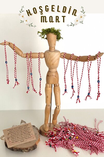 Art inside Renkli Nazar Boncuklu 10-20-50-100 Adet Marteniçka Hoşgeldin Bahar...