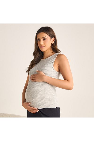 FAV Ribbed Maternity Camisole with Round Neck