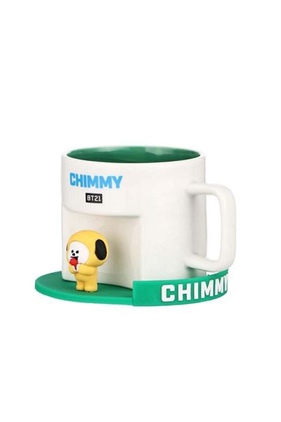 Miniso BT21 Collection Cartoon Ceramic Cup with Coaster (450mL)(CHIMMY)