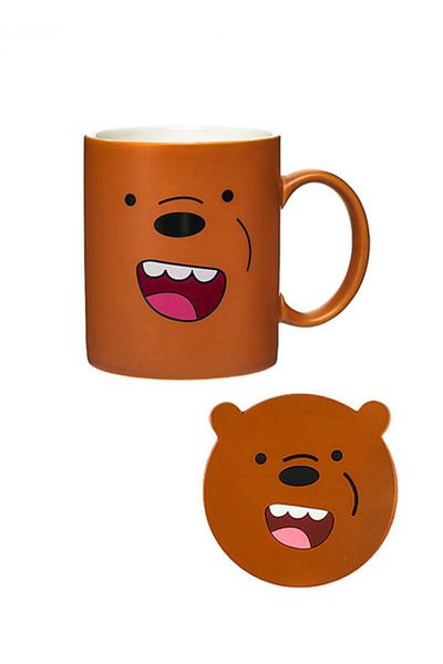 Miniso WE BARE BEARS Ceramic Mug (Grizzly Bear Bear) - 250 ml - 8x9 cm