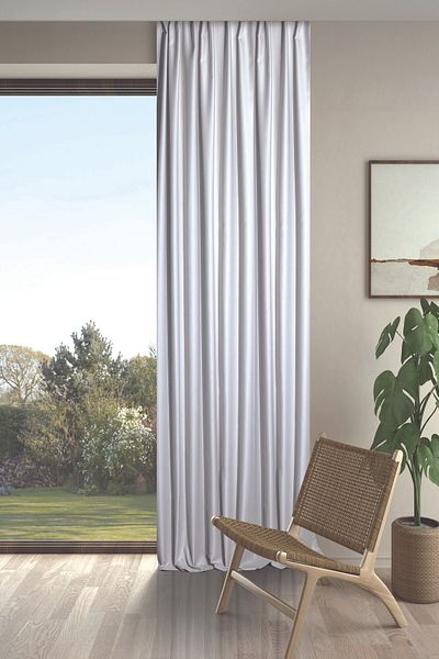 De'Vor Enxboy White Color High Quality Sunshade Satin Curtain