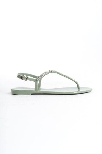 Mubiano Avocado Stone Jelly Matte Women's Sandals - MSTB7070-AVK