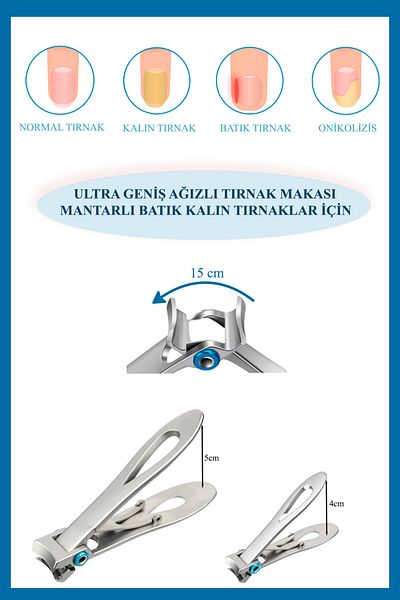 Lionesse Nail Clipper Large Size 3418 - for Wide Mouth, Mushroom, Callus, Thick, Ingrown Nails