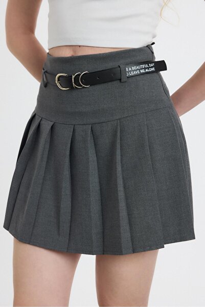 Rays Γκρι τοξωτή φούστα με σορτς 6024 Καλοκαίρι