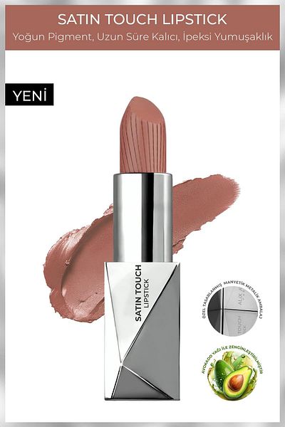 Alix Avien Semi Matte Lipstick - Satin Touch Lipstick 804 Terra Rose, Smooth Effect and Long Lasting