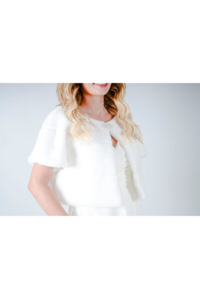 Sed da Exclusive Brooched Short Bridal Bolero Off White,etol,shawl, Vest, Bride