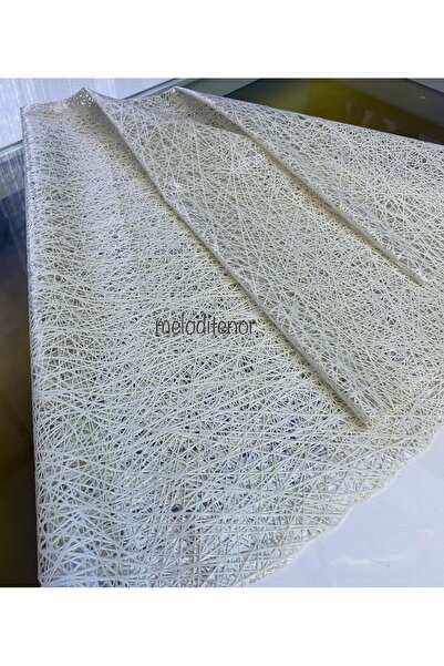 polset كريم بنمط خيط دائري، مفرش طاولة PVC شفاف فاخر سميك وقابل للمسح