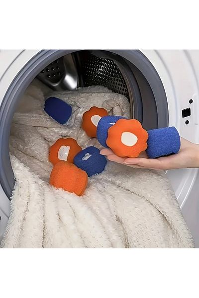 Home 5Pcs Pet Hair Cleaner Ball- Reusable Washing Machine Balls