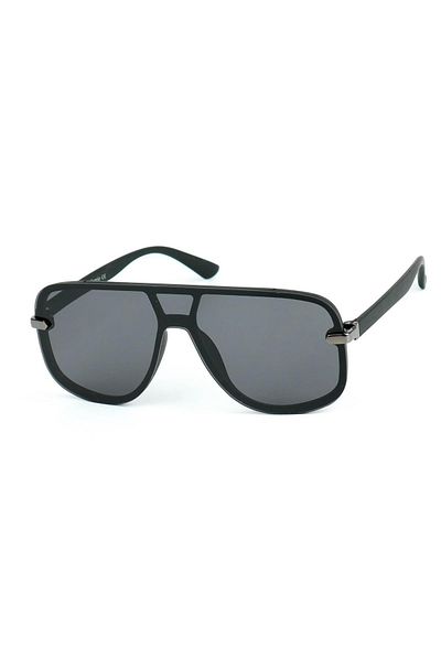Di Caprio Men's Matte Black Uv400 Protected Oval Model Sunglasses