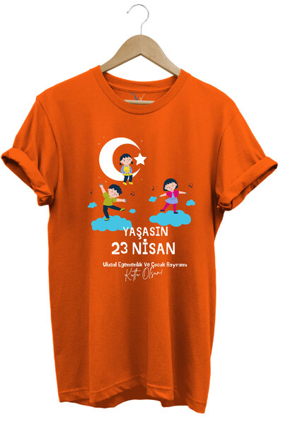 WİDİ 23. april Dan dece Štampano 100% pamuk Regular Fit okrugla kragna Premiu...