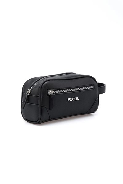 Fossil Men's Black Classic Shaving Bag