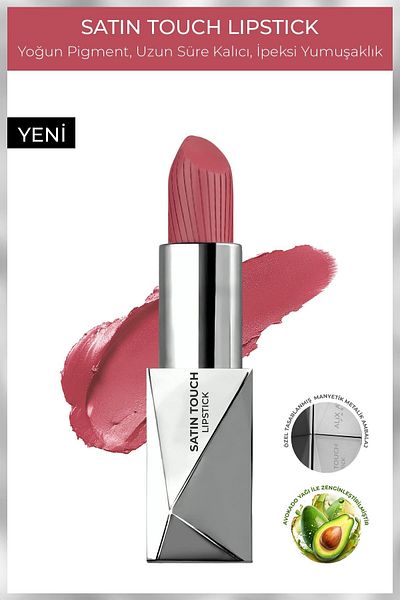 Alix Avien Long Lasting Smooth Semi Matte Lipstick Satin Touch 822 Vivid Aurburn