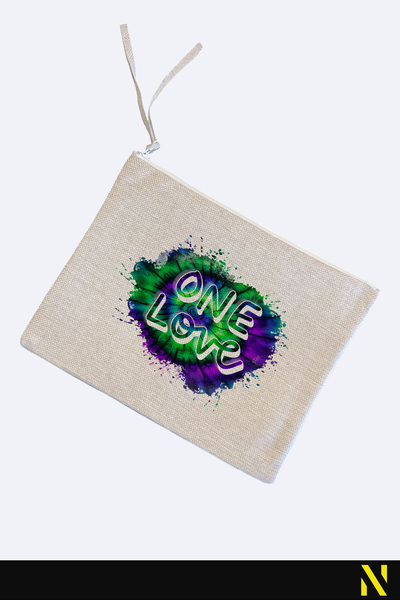 nilizma One Love Patterned Linen Handbag