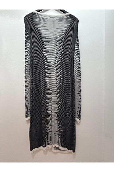 Kayra Uzun Kol Çizgili Örme Hırka