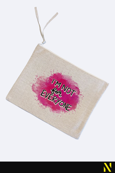 nilizma I'M Not for Everyone Patterned Linen Handbag