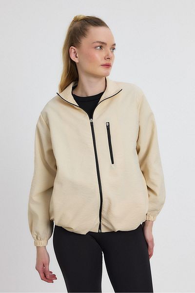 Rays 4611A Sleeve Elastic Pocket Jacket Stone