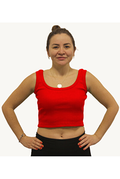 rood Women's Wide Strap Crop Sneaker Camisole