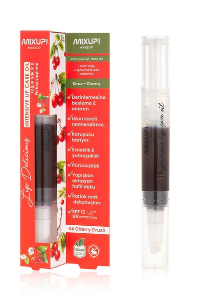 Mixup Lip Delicious Tinted Lip Oil Cherry Crush (Kiraz) 6Ml |Nemlendirici,Ona...