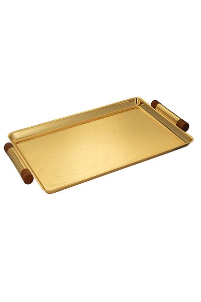ALSAIF 2-pieces Serving Tray Set, Modern And Elegant Design That Adds Touch To Any Space, Gold