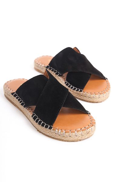 Mubiano Collection Papuci de damă din piele naturală neagră -mcsvt23t007-s