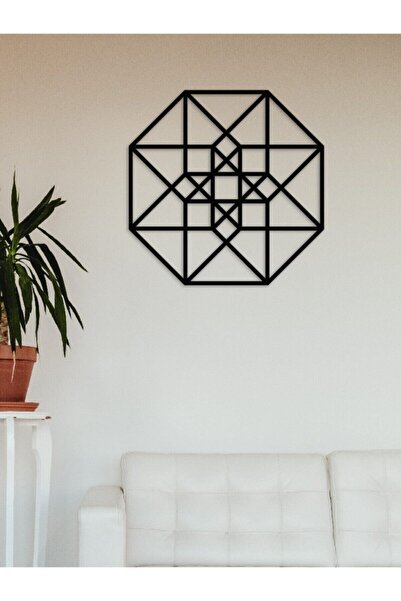 Akıllı Küp Metal Tablo, Geometrik Tasarım Duvar Süsü, 50x50cm