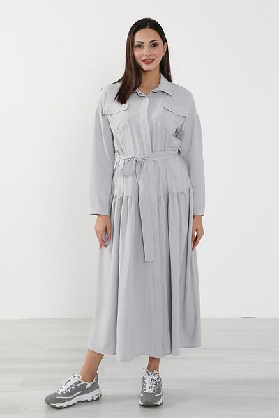 Aisha's Design Relaxed Fit Aerobin Shirt Dress,Elb-09
