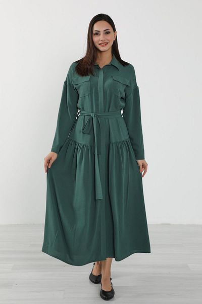 Aisha's Design Relaxed Fit Aerobin Shirt Dress,Elb-09