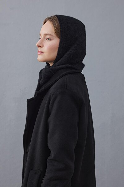 Fahhar Black Soft Balaclava - Lacing Detailed Beret