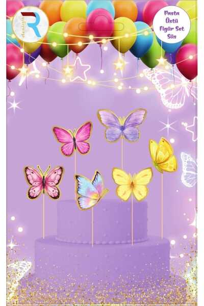 Cadde Süs Set de caractere pentru tort cu tematică fluture
