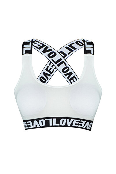 HNX Cotton Love Rubber Removable Covered Women's Sports Bustier 2 Pcs
