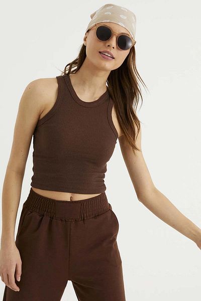 İKLİM LİFE Camisole Fabric Halter Neck Tank Top