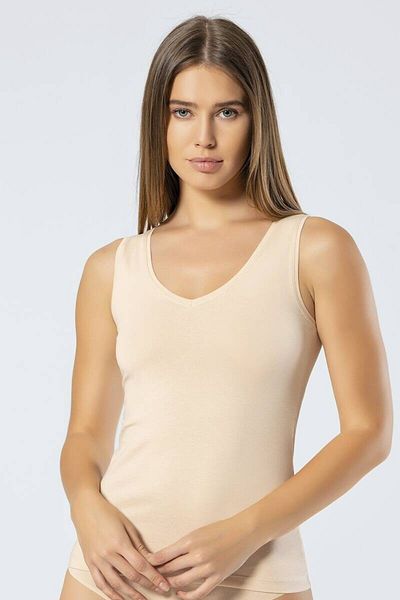 TÜREN Women's Strappy V-Neck Lycra Cotton Undershirt