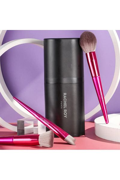 RACHEL ROY Premium Synthetic Foundation Powder Concealer Eyeshadow 18 Pieces Makeup Brush Set