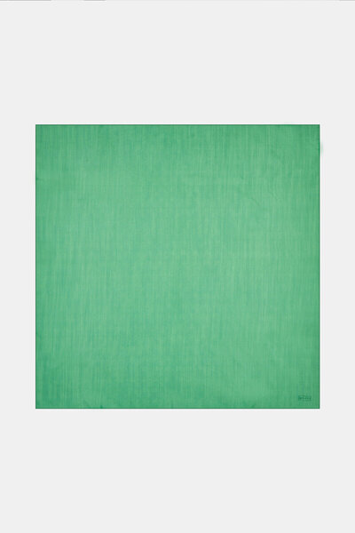 Vakko وشاح من القطن/الحرير باللون الأخضر