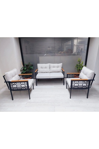 adımshops İnci Balkon-bahçe-kafe Çay Seti Koltuk Oturma Takımı-oturma Grubu