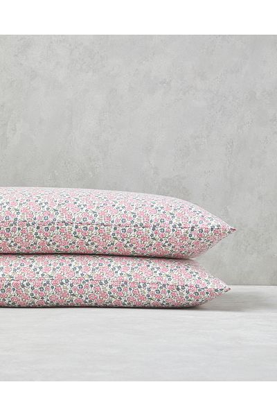 English Home Pink Bright Floral Pillow Case - Easy to Iron 2-Piece 50X70 cm