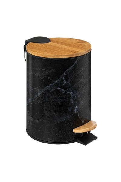 Five Simply Smart Lea Marble Effect Glossy Pedal Bin 3Liter