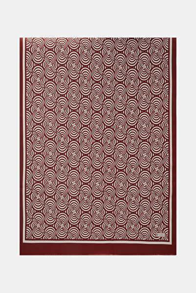 Vakko BORDO GEOMETRIK DESENLI TWILL EŞARP