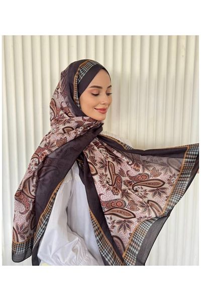 Misa Ethnic Voile Mousse Pattern Shawl
